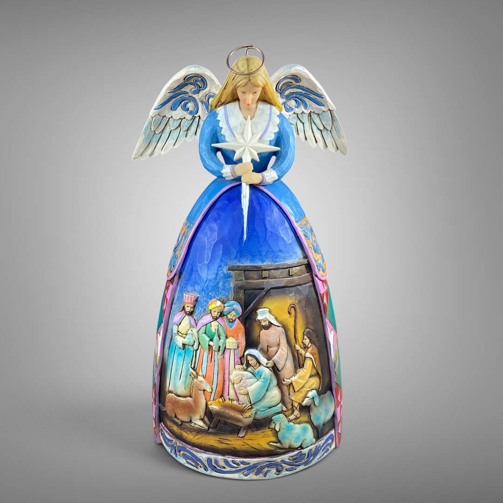 Jim Shore Nativity Angel A Star Shall Guide Us Heartwood Creek 2005 Enesco